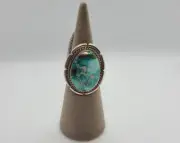 Sonoran Rose Turquoise Ring, Dave Skeets, Navajo Artist