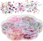 Outanaya Seashell Shape Sequins: Iridescent Flat Sequins Beads for Craft Supplies Glitter Ornaments for DIY Jewelry Nail Art, and Party Decorations