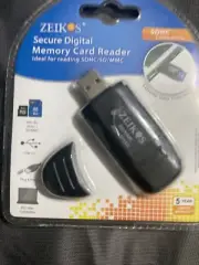 Zeikos SD Memory Card Reader 2.0 SD/SDHC/MMC Card Reader (NEW)