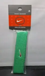 2001 Vintage Nike Headband Green with Red Nike Swoosh Logo Sweatband AC9055 301