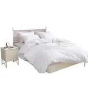 Ultra Soft 2000TC Quilt Doona Duvet Cover Set Single/Double/Queen/SK White