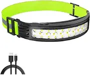EZONEDEAL Waterproof COB LED Motion Sensor Head Torch USB Rechargeable Headlamp,LED Headlamp Rechargeable,Headlamp Flashlight,Lightweight Head Lamp for Camping, Running, Hiking