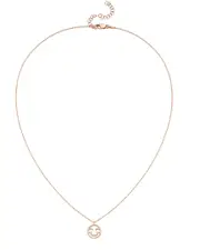 Amorium 18K Rose Gold Vermeil CZ Smiley Necklace