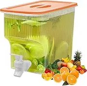 Drink Dispenser - 3.9L Water Jar, Transparent Beverage Kettle | Ice Tea Jug for Home and Outdoor Serving, Cold Drink Server with Tap for Fridge Storage, Juice Canister, Lemonade Pitcher