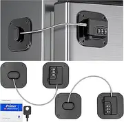 2 Pack Child Safety Cabinet Locks Plastic Fridge Lock for Kids Heavy Duty Refridge Lock Self Adhesive Combination Lock for Cabinets Window Drawers No Drilling No Keys Needed