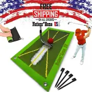Golf Training Mat for Swing Detection Batting Divot Golf Hitting Practice Mat