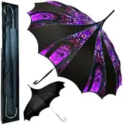 [Gothic Rebel] Custom Printed Vampire Gothic Pagoda Umbrella - Artisan Collection