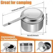 6Pcs Chafing Fuel Holder Stainless Steel Fuel Holder Round Chafe Wick Fuel njkLn