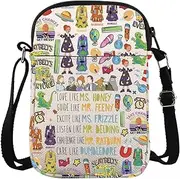 [KUIYAI] Magic Book Inspired Crossbody Bag Best Teacher Ever Gift Teacher Day Gift Magic Bus Gift Teacher Life Carry On Bag