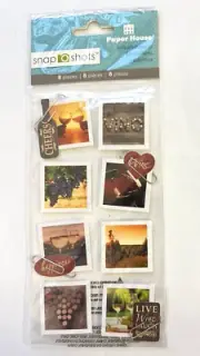 Wine Theme Photo Snapshots Stickers Planner Supply Craft Scrapbook Embellishment