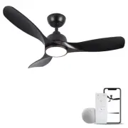 42 Inch Ceiling Fan with Light, Black Ceiling Fan with Remote,Reversible, Dim...