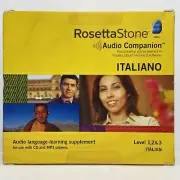 Rosetta Stone Italian Levels 1 - 3 Audio Language Companion Sealed 2008