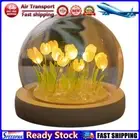 LF# Artificial Tulip Flower Night Light DIY Table Lamp Christmas Gifts (Yellow)