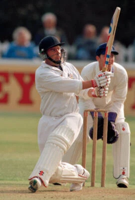 Matt Windows batting for Gloucestershire circa 1996 Old Cricket Photo