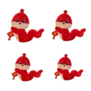 Zodiacal Snake Pendant Plush Keychain Hanging Decors for Bags Backpacks All Age