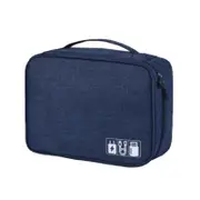 Travel Electronics Organizer, Waterproof Cable Organizer Bag for Electronic Accessories- Dark Blue
