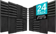 Acoustic Panels Studio Foam Wedges Fireproof Soundproof Padding Wall Panels 2" X