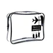 Trousse de toilette transparente - Trousse d'avion transparente - Trousse de toilette pour transporter des liquides - Trousse de toilette transparente