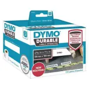 Dymo 1933087 Label Tape, Black/White, Labels/Roll: 1700