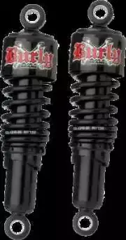 Burly 10.5in Black Rear Shock Absorber Pair for Dyna Super Glide T-Sport 01-03