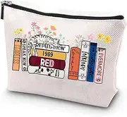 Singer Tour Gift Singer Version Gift Music Lover Makeup Bag Album Name Flower Cosmetic Bag Singer's Merchandise for Fans (Book Flower-au)