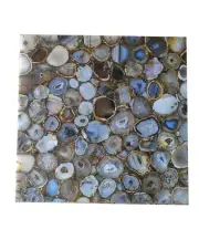 36" Marble Agate Table Top semi precious stones Inlay Handmade work