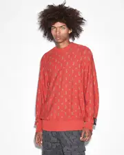 Allstar Knit Crew Torch Mens Knitwear - Orange | Ksubi ++