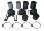 System Kit with couplings, hose clamps, strap clips for 2" Solar Pool Panels