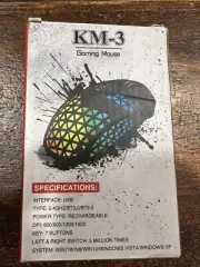 WolfLawS KM-3 Wireless Gaming Mouse, Rechargeable Computer Mouse USB Mice