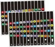 WESIEVYA 2sets Guitar Note Stickers Practicing Decals for Beginners Easy to Apply Remove for Learning Guitar Scales for Starters
