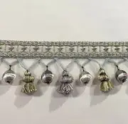 KRAVET COUTURE BARBARA BARRY OPAL "HIGH TIDE" PASSEMENTERIE TASSEL FRINGE TRIM