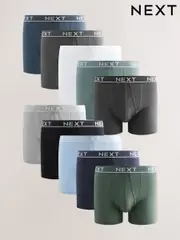 Core Grey/ Greens 10 pack A-Front Boxers (AB8422) | $87