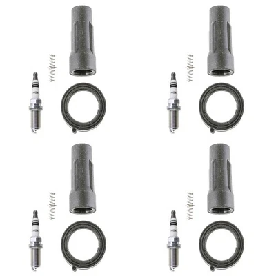 NGK 4 Iridium IX Spark Plugs & Denso Coil Boots Kit for Suzuki SX4 2.0L L4 MFI (for: Suzuki)
