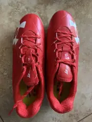 Under Armour Mens Baseball Deception Low Metal Cleats Sneakers Shoes Red Sz 7.5