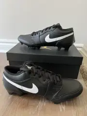 Nike Air Jordan 1 Low TD Black White Panda Football Cleats FJ6245-001 Mens 11.5