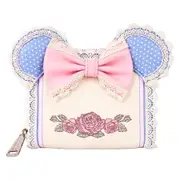 Loungefly Minnie Mouse Floral and Lace Zip Around Wallet