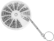 Angoily 1 Set Tools for Watch Tools Keychain Kit Electronics Kit Watch Repair Tools Mini Electronics Screws Nuts Assortment Tool Kit Eyeglass Screws Silver Stainless Steel