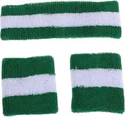 [ERINGOGO] 3pcs Sport Wristbands Sweatbands Sports Headband Sports Fan Headbands Sweat Absorbing Wristband Wrist Sweat Band Headband Wristband Headband Workout Women Polyester
