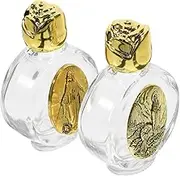 Levemolo 2pcs Relief Catholic Holy Water Font Water Container Baptism Decorations for Church Decoration Wedding Party Favors Party Favors Glass