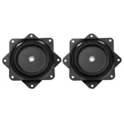 2Pcs 4" Bar Stool Swivel Plate, Rotation Lazy Susan Turntable (Black, 100x10mm)