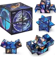 Toys for Boys Age 8-12 Gifts for Boy Girls, Infinity Cube Fidget Toy for Kids Ages 8-10 Educational Star Cube for Boys Girl Toys 10-12 Years Old Birthday Presents Gift Ideas(Starry Sky)