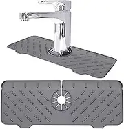 YBVABE Sink Splash Guard, Kitchen Silicone Faucet Mat Sink Water Splash Guard, Faucet Splash Catcher, Deflector Under The Faucet, Sink Mat for Kitchen and Bathroom Keep Sinks Dry