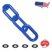 50-Foot UV Resistant Plastic Barrier Chain in Blue for Crowd Control Solutions