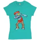 Dabbing Zombie T-Shrit Undead Dab Dance Halloween Funny Women's Tee