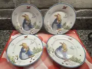New Beatrix Potter Peter Rabbit Porcelain Easter Salad Side 8" Plates Set of 4