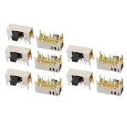 10Pcs 3 Position 8P 2P3T Panel Mount Micro Slide Switch Latching Toy Switch