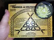 The Original Triangle Solitaire Game Venture's Fireside 1988 Wood Board