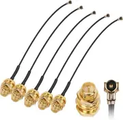 12Inch U.FL IPX IPEX MHF4 to RP-SMA Female Bulkhead Mount WiFi Antenna Cable