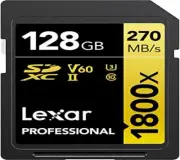 Professional 1800X SDXC UHS-II SD Card, Capacity 128GB