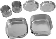 VICASKY 1Set Outdoor Camping Cookware Cooking Pot and Pan with Handles Lightweight and Compact Camping Gear for Hiking Backpacking and Outdoor
